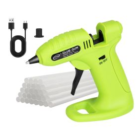 Cordless Hot Glue Gun Fast Preheating Hot Melt Glue Gun Kit USB Rechargeable Standing Melt Glue Gun Tools with 30 Glue Sticks for Crafts DIY Arts Home