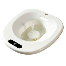 Electric Sitz Bath Tub Sits Bath Soak Pan Salts Bowl/stpartum Care Basin for Toilet Seat with 2-Level Water Flow Water Temperature Displayu00mAh B