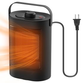 1500W Portable Electric Fan Heater PTC Ceramic Heating Cool Fan Overheating Tip Over Protection 3S Heating Space For 322 Sq FT Home Office Use