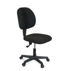 Office Chair Ergonomic Low-Backrest Armless Task Chair with 250LBS Load Bearing Thick Padded Seat Backrest Adjustable Height 360wivel Wheels