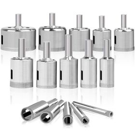 15Pcs Diamond Hole Saw Drill Bits 6-50mm Diamond Hole Saw For Glass Marble Granite Stone Porcelain