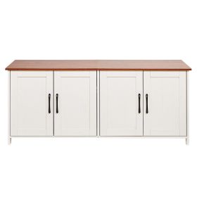 VEVOR Cat Litter Box Enclosure for Multi Cats, 47.2 in Hidden Litter Box Cabinet with 4 Doors & 2 Entries, Indoor Cat Washroom