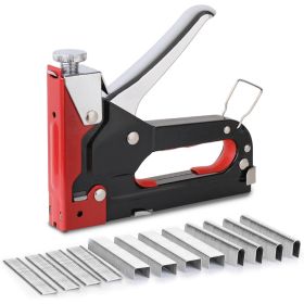 3n 1 Heavy Duty Manual Nailôapler Kit Pressure Adjustment Nail Stapler Set Tacker with Staples (D/U/T-Type) For Wood Repair Upholstery Carpentry D