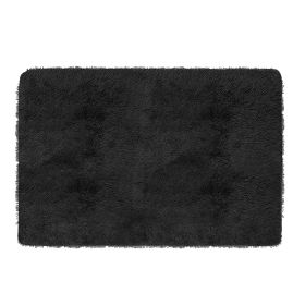 Fluffy Bedroom Rug 48 2.6nti-Skid Shaggy Area Rug Decorative Floor Carpet Mat for Nursery Bedroom Living Room (Option: Blacgk)
