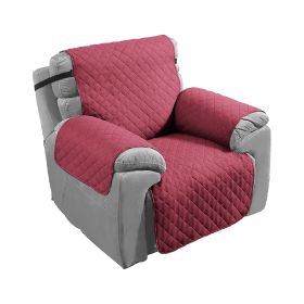 Reversible Sofa Cover Chair Loveseat Couch Slipcover Microfiber Cushion Furniture Protector Shield Water-Resistant w/ Elastic Strap for Kids Pet Dog C (Option: 1S_Tang)