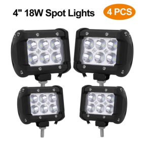 4 PCS 4in 18W Dual Row LED Spot Light Pod Cube Light (Option: Style1)