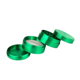 Magnetic Herb Spice Tobacco Grinder 2-inch 4-Piece Zinc Alloy Crusher Kitchen Mill with Pollen Scraper (Option: rignder(Aqua)