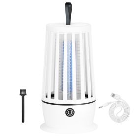 Rechargeable Mosquito Killer Lamp Bug Zapper with Night Light Strap Mosquito Catcher with Max 1615Square Feet Range UV Light for Indoor Outdoor (Option: White)g_GPCT44)