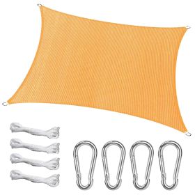 Rectangle Top Canopyx% UV Block Awning Shelter 185GSM HDPE Patio Cover with Snap Hooks Ropes for Outdoor Garden Backyard (Option: 300g_500cm)
