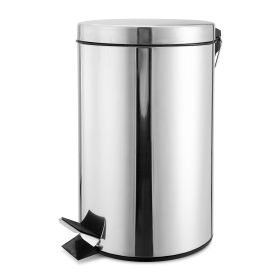 Stainless Steel Step Trash Can Round Pedal Garbage Bin For Home Dorm Kitchen Office (Option: 5L)_GghBin(5L)