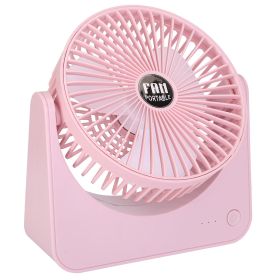 6.5in Desk Fan USB Powered 3 Speeds Table Cooling Fan Tilt Quiet Desktop Fan for Bedroom Office (Option: Pink)_GPgan(Pink)