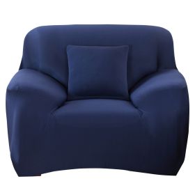 Sofa Cover Printed Stretch Sofa Furniture Cover Soft Sofa Slipcover Polyester Furniture Protector Cover (Option: NavyBLgU_1S)