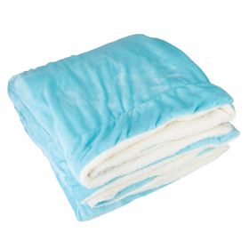 Fleece Throw Blanket Warm Soft Flannel Bed Cover Cuddly Cozy Sofa Travel Car Blanket w/ Queen King Throw Size Optional (Option: Kigng_Turquoise)