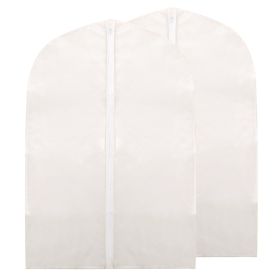 2Pcs Garment Bags Washable Transparent Suit Bags Breathable Dust-proof Travel Clothes Cover w/ Full Zipper for Storage Dance Costumes Suits (Option: Sg)