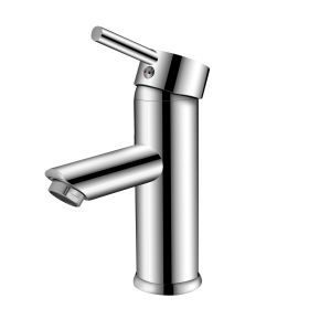 Bathroom Sink Faucet Single Handle One Hole Basin Cold/Hot Mixer Tap Brass Construction Chrome Finish UK Standard (Option: Tap_GgPCT1970)