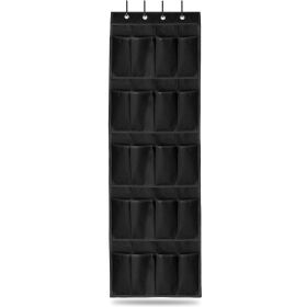 Over the Door Shoes Rack 20-Pocket Organizer 5-Layer Hanging Storage Shelf for Kids Shoes Closet Cabinet Slippers Small Toys (Option: gagnizer(Black)