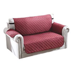 Reversible Sofa Cover Chair Loveseat Couch Slipcover Microfiber Cushion Furniture Protector Shield Water-Resistant w/ Elastic Strap for Kids Pet Dog C (Option: 2S_Tang)