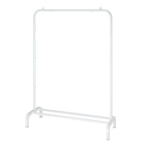 33lbs Loading Garment Racks Freestanding Clothing Racks Clothes Rack Stands Organizer with Bottom Shelf for Dormitory Home (Option: Whitge)