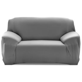 Sofa Cover Printed Stretch Sofa Furniture Cover Soft Sofa Slipcover Polyester Furniture Protector Cover (Option: GRY_2Sg)
