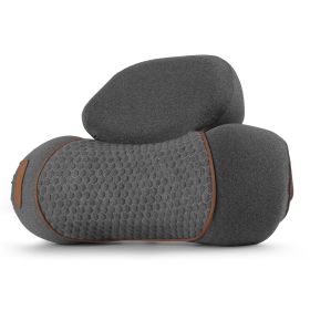 3 In 1 Neck Massager Pillow With Vibration Heating Therapy Airbag Stretching Memory Foam Fillings Ergonomic Cervical Massager With Portable Storage Ba (Option: DagrkGrey)