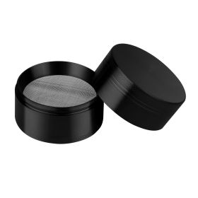 Magnetic Herb Spice Tobacco Grinder 2-inch 4-Piece Zinc Alloy Crusher Kitchen Mill with Pollen Scraper (Option: rignder(Black)