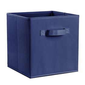 iMounTEK 4 Pack Foldable Storage Cube Bins Cloths Closet Space Organizer Basket Shelves Box for Clothes Toys Books Cabinet (Option: Boxg(Blue)