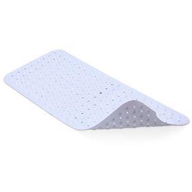 Bath Tub Mat Non-Slip Shower Mat BPA-Free Massage Anti-Bacterial with Suction Cups Washable for Bathroom Kitchen Pool (Option: WgHT)