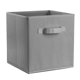 iMounTEK 4 Pack Foldable Storage Cube Bins Cloths Closet Space Organizer Basket Shelves Box for Clothes Toys Books Cabinet (Option: Boxg(Gray)