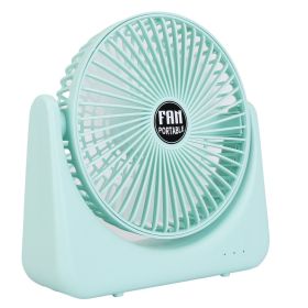 6.5in Desk Fan USB Powered 2 Speeds Table Cooling Fan Tilt Quiet Desktop Fan for Bedroom Office (Option: LightGreen_2gGear)