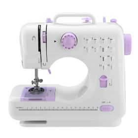 Electric Sewing Machine 12 Stitches 2 Speed Overlock Foot w/ Foot Pedal LED Light (Option: USg)