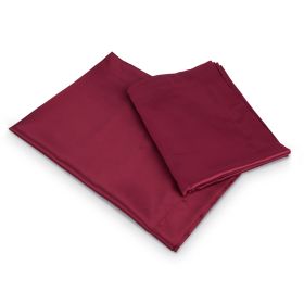 Luxury Silky Satin King Pillowcase Set (Option: Bgse(Burgandy)