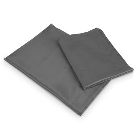 Luxury Silky Satin King Pillowcase Set (Option: Cagse(Silver)