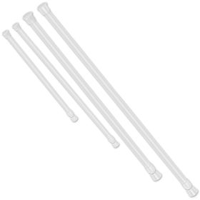 Tension Curtain Rod Spring Load Adjustable Curtain Pole Heavy-Duty Steel 4 Sizes for Bathroom Wardrobe Kitchen Balcony (Option: 1g50cm)