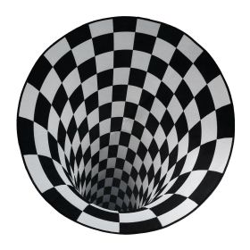 3D Visual Floor Area Mat Anti-slip Illusion Rug Doormat Round Living Room Carpet Mat (Option: 8g0cm)